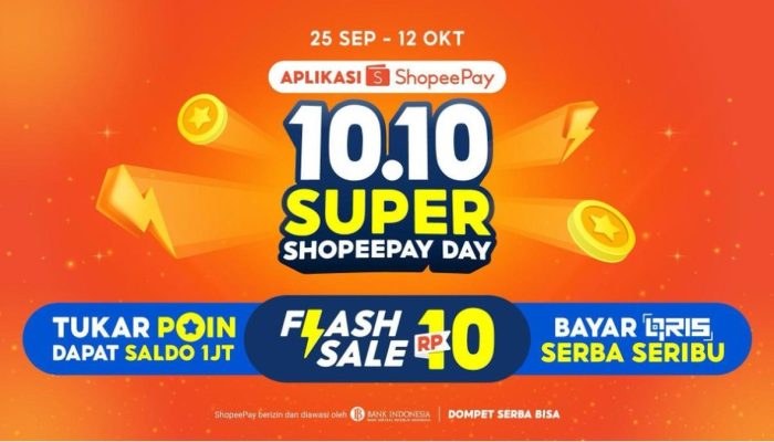 Hemat Belanja di 10.10 Super ShopeePay Day dengan Flash Sale dan Tukar Poin Dapat Rp1 Juta