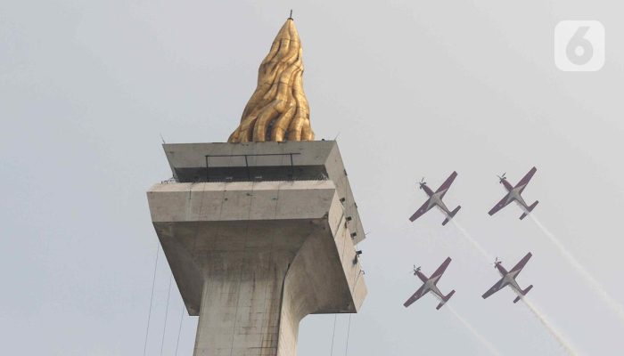 Perayaan HUT ke-80 TNI di Monas dan Pengaturan Lalu Lintas oleh Polisi