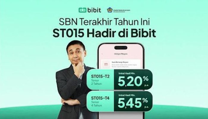 Cuan Maksimal, Beli SBN ST015 Dapat Cashback Rp45 Juta di Bibit