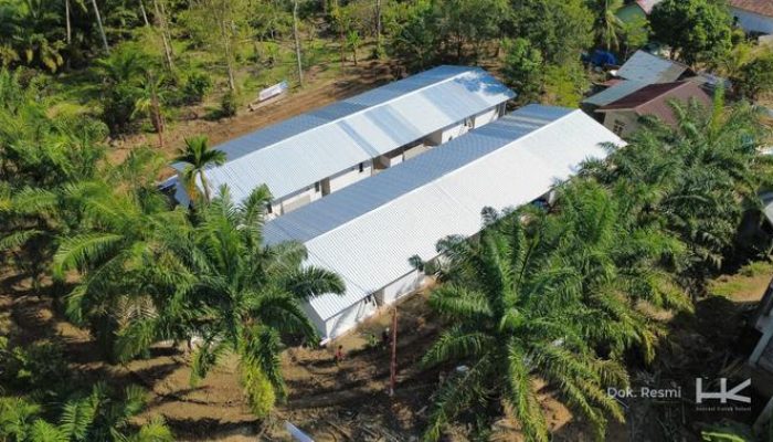 Rumah Sementara untuk Korban Bencana Dibangun BUMN di Aceh Timur