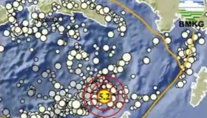 Gempa Magnitudo 5,2 Mengguncang Maluku Tenggara Tanpa Potensi Tsunami